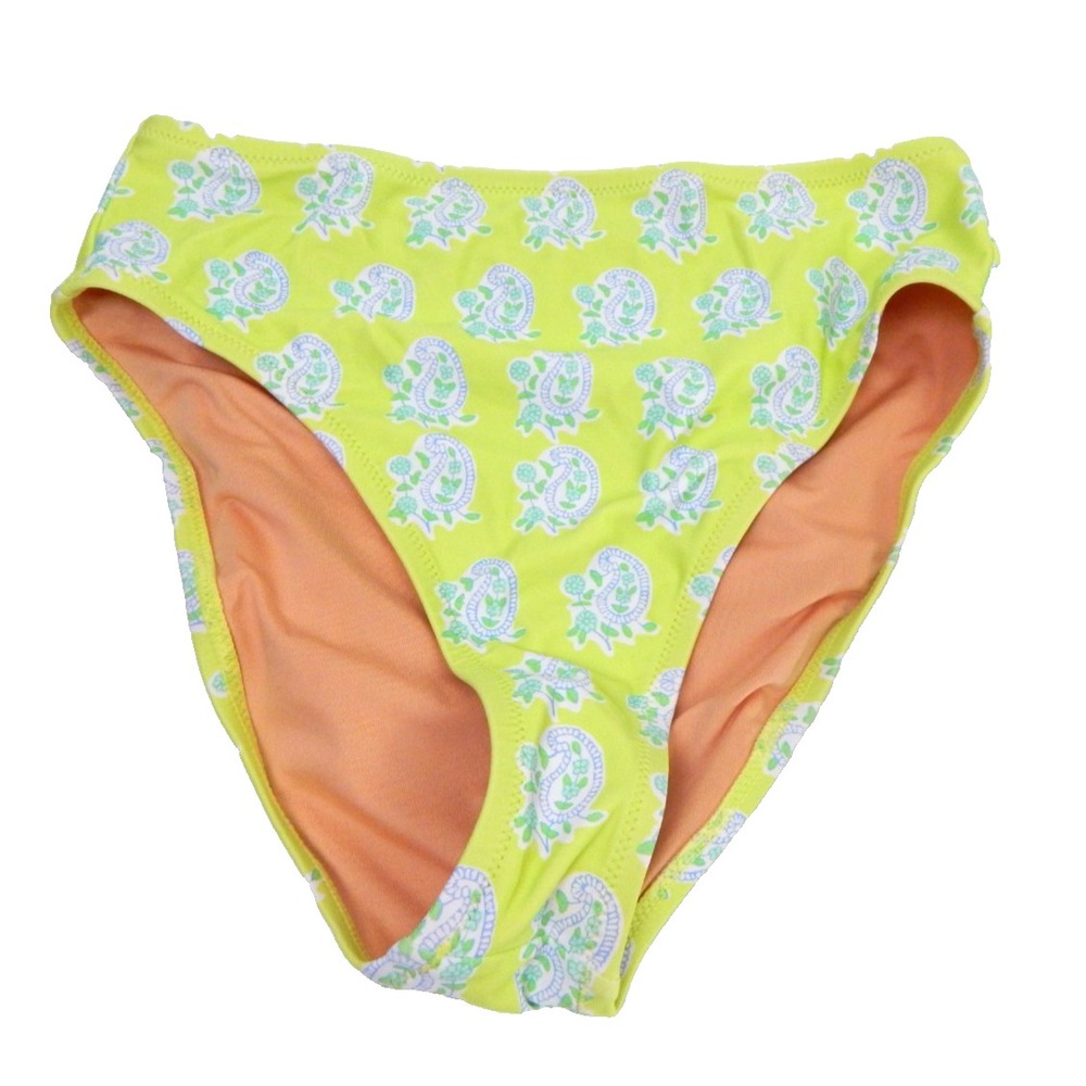 J. Crew Bikini Bottom SZ Blockprint Paisley High Rise Full Coverage